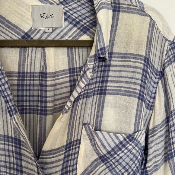 Rails Plaid Shimmer Button Down - Picture 3 of 5